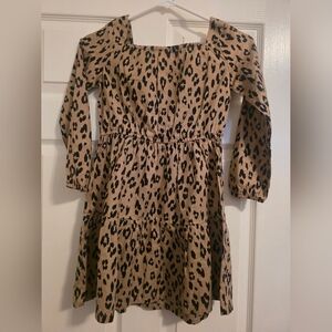 Carter's Tan and Black Animal Print Dress